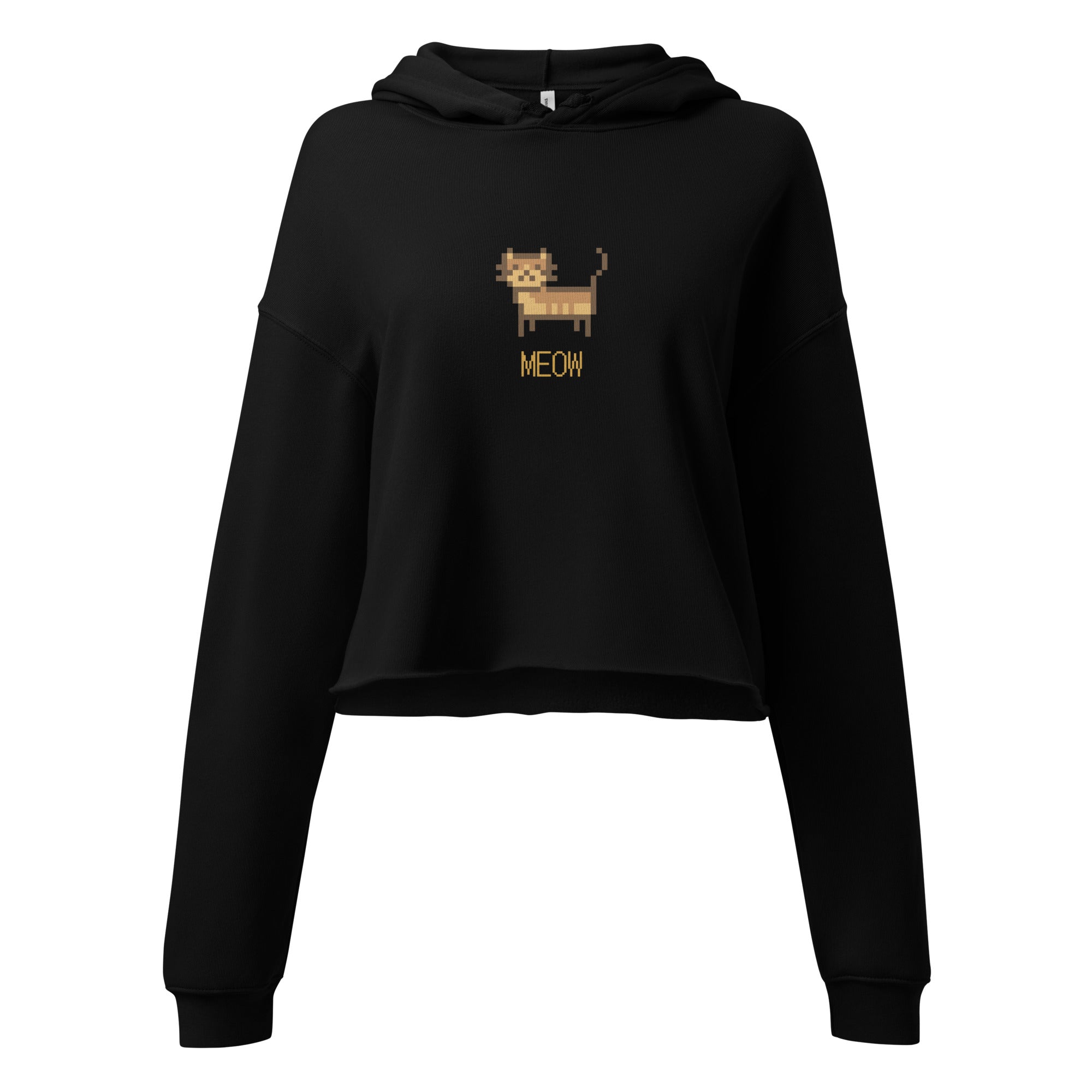 Retro Meow Cropped Hoodie